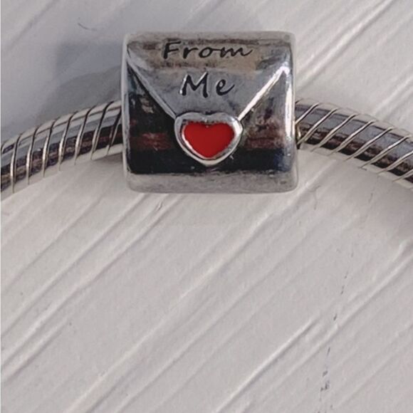 Pandora Retired Love Letter From Me To You Envelope Charm 925 Sterling Sliver - Picture 8 of 11